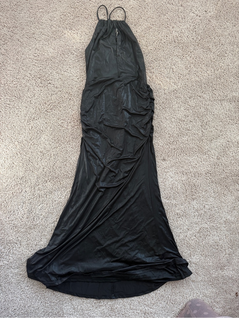 Elegant Black Halter Maxi dress
